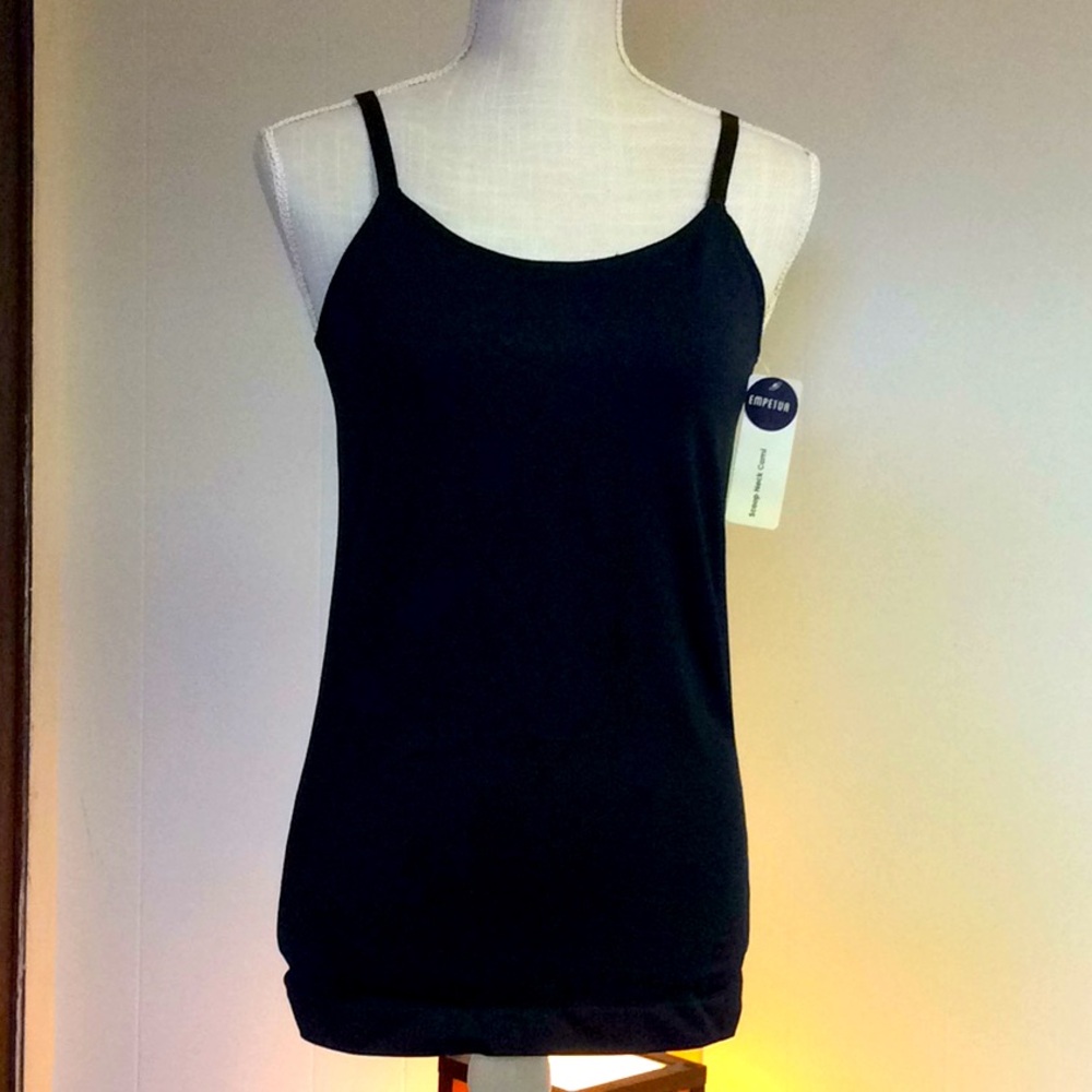 2 Shapermint Essentials All Day Every Day Scoop Neck Cami XXXL Beige and Black
